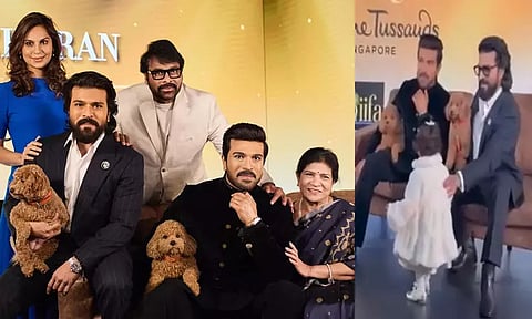 மெழுகு சிலையுடன் ராம் சரண் - குழம்பிய மகள்...வீடியோ வைரல்