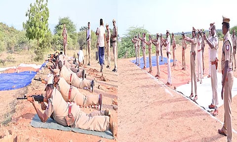 நெல்லை மாநகர போலீஸ் அதிகாரிகளுக்கு துப்பாக்கி சுடும் பயிற்சி