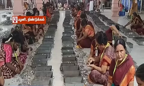 பழனி கோவில் உண்டியலில் நூதன முறையில் பணம் திருட்டு; நபர் கைது