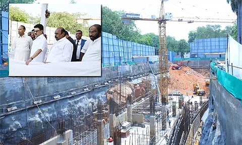டெல்லியில் புதிதாக கட்டப்பட்டு வரும் கட்டுமானப் பணிகள்: முதல்-அமைச்சர் மு.க.ஸ்டாலின் ஆய்வு