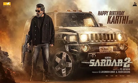 நடிகர் கார்த்தி பிறந்தநாளையொட்டி "சர்தார் 2" படக்குழு வெளியிட்ட சிறப்பு போஸ்டர்