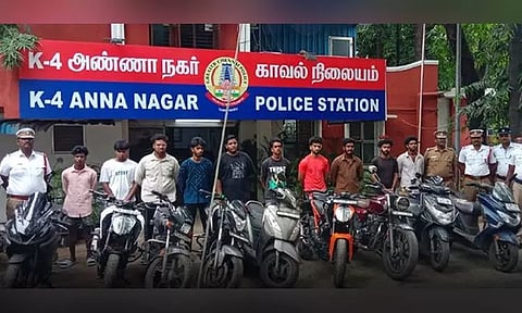 சென்னையில் பைக் ரேசில் ஈடுபட்ட 10 பேர் கைது