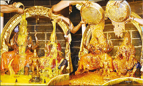 வைகாசி மாத அமாவாசை: அருணாசலேஸ்வரர் கோவிலில் சிறப்பு அபிஷேகம்