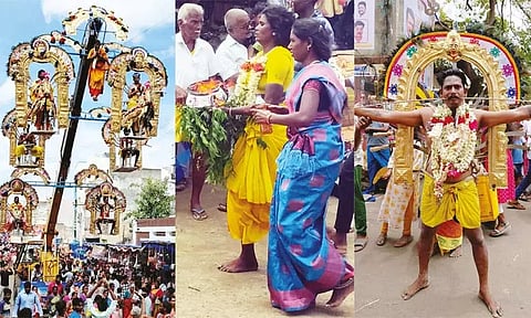 கரூர் மாரியம்மன் கோவில் திருவிழா: இன்று மாலை கம்பத்தை ஆற்றுக்கு அனுப்பும் விழா