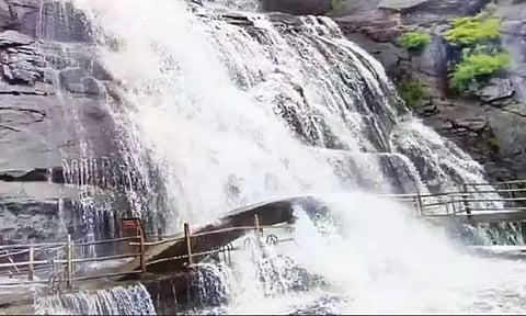 குற்றாலத்தில் அனைத்து அருவிகளிலும் 7-வது நாளாக குளிக்க தடை