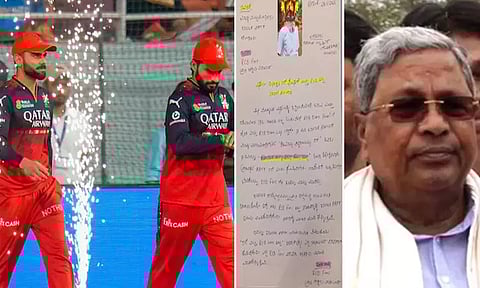 ஆர்சிபி கோப்பையை வென்றால் பொது விடுமுறை.. - சித்தராமையாவுக்கு ரசிகர் உருக்கமான கடிதம்