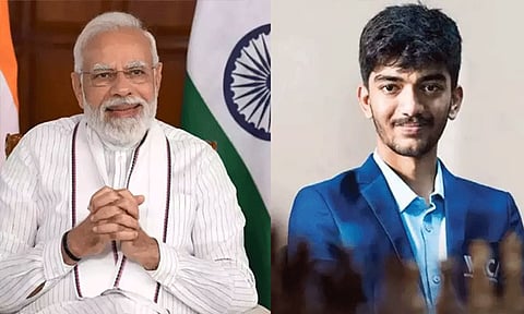 கார்ல்சனை வீழ்த்திய குகேஷுக்கு பிரதமர் மோடி வாழ்த்து