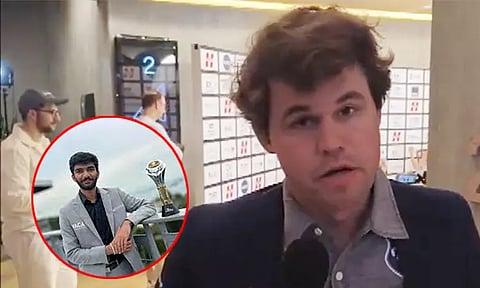 நீங்கள் இன்னும் வளர வேண்டும்... குகேஷ் பற்றிய கேள்விக்கு கார்ல்சன் பதில்