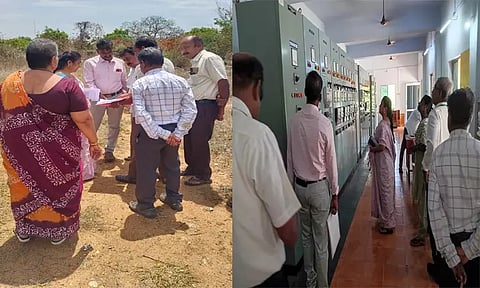 திருநெல்வேலி அரசு மருத்துவக் கல்லூரி வளாகத்தில் தலைமை பொறியாளர் சந்திரா ஆய்வு