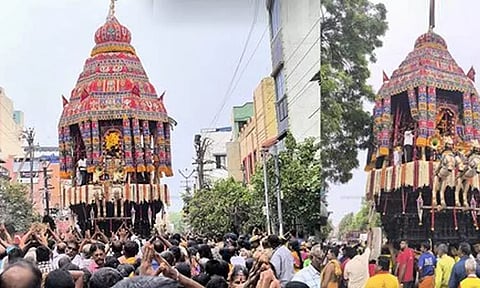 மதுரை கூடல் நகர் அழகர் பெருமாள் கோவில் தேரோட்டம்