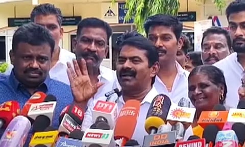 'தமிழன் ஒடிசாவை ஆள்வதா என்று கேட்டவர்கள் இன்று தமிழ் கடவுளை தொடுகிறார்கள்' - சீமான் ஆவேசம்