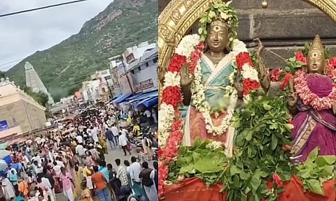 திருவண்ணாமலையில் அலைமோதும் பக்தர்கள் கூட்டம் - 5 மணி நேரம் காத்திருந்து சாமி தரிசனம்