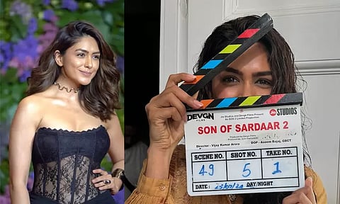 Mrunal Thakur joins Ajay Devgn in Son of Sardaar 2, actor shares BTS pic from set