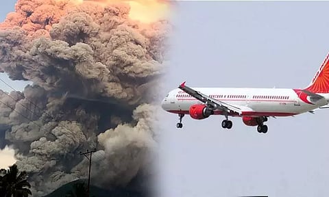 எரிமலை வெடிப்பு: இந்தோனேசியா புறப்பட்ட விமானம் டெல்லியில் தரையிறக்கம்