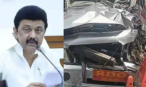 சாலை விபத்தில் உயிரிழந்த முசிறி வருவாய் கோட்டாட்சியரின் குடும்பத்துக்கு நிதியுதவி: முதல்-அமைச்சர் அறிவிப்பு