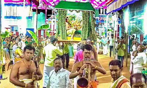 ஆறுமுகநேரி சிவன் கோவில் திருவிழா: பச்சை சாத்தி சப்பரத்தில் மகாவிஷ்ணு ஸ்வரூபமாக எழுந்தருளிய நடராஜர்