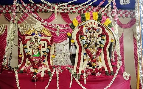 கீழ்வேளூர் அட்சயலிங்க சுவாமி கோவிலில் திருக்கல்யாண உற்சவம்