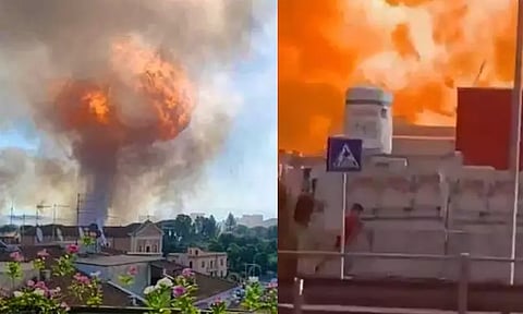 பெட்ரோல் நிலையத்தில் பயங்கர வெடி விபத்து; 20 பேர் படுகாயம்