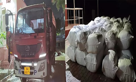 இலங்கைக்கு கடத்த முயன்ற ரூ.60 லட்சம் மதிப்புள்ள பீடி இலைகள், மினிலாரி பறிமுதல்