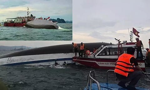 சுற்றுலா படகு கடலில் கவிழ்ந்து விபத்து - 18 பேர் பலி