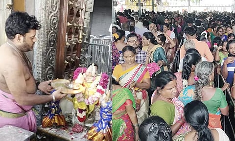 ஆடி செவ்வாய் சிறப்பு வழிபாடு.. சிறுவாபுரியில் 4 மணி நேரம் காத்திருந்து தரிசனம் செய்த பக்தர்கள்