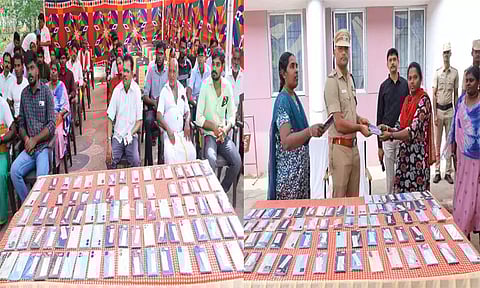 திருநெல்வேலி: காணாமல் போன ரூ.18 லட்சம் மதிப்புள்ள 100 செல்போன்கள் மீட்பு- உரியவர்களிடம் எஸ்.பி. ஒப்படைத்தார்