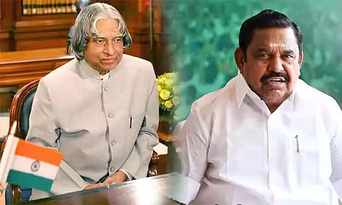 அப்துல் கலாம் நினைவு நாளில், அவரது புகழை போற்றி வணங்குகிறேன் - எடப்பாடி பழனிசாமி