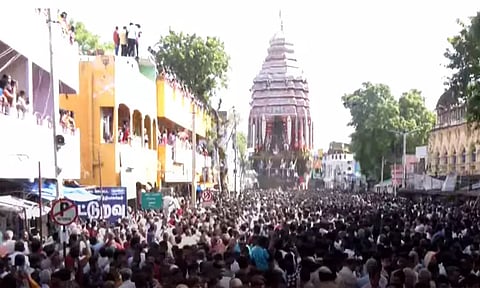 ஸ்ரீவில்லிபுத்தூர் ஆண்டாள் கோவில் தேரோட்டம் கோலாகலம்