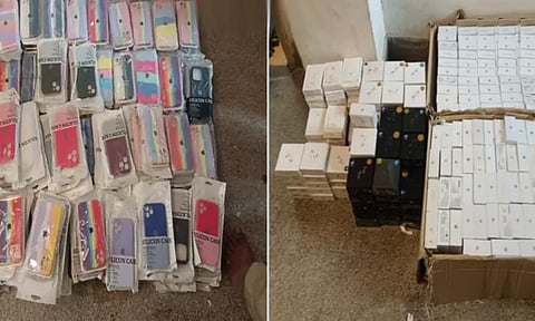 பிரபல செல்போன் நிறுவனத்தின் போலி உதிரிபாகங்கள் விற்பனை - 4 பேர் கைது