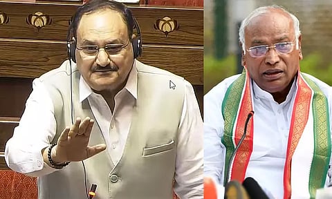 மனநிலை பிறழ்ந்து விட்டதாக பேச்சு.. கார்கேவிடம் மன்னிப்பு கேட்ட ஜே.பி.நட்டா