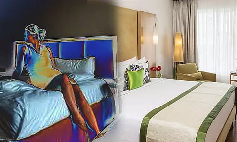 ஓட்டலில் தங்கி இளம்பெண்ணுடன் உல்லாசம்: மறுநாள் காலையில் கண் விழித்து பார்த்த தொழில் அதிபருக்கு காத்திருந்த அதிர்ச்சி