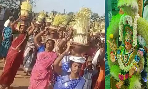 மங்களம் முத்துமாரியம்மன் கோவில் ஆடித் திருவிழா.. முளைப்பாரி ஊர்வலம்
