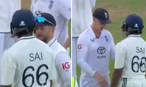 வம்பிழுத்த பென் டக்கெட்.. திரும்பி வந்து பதிலடி கொடுத்த சாய் சுதர்சன்.. மைதானத்தில் சலசலப்பு