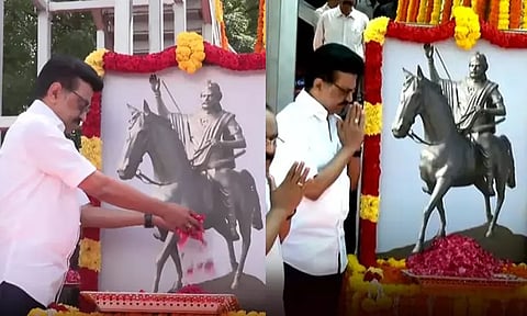 தீரன் சின்னமலை நினைவு தினம்: முதல்-அமைச்சர் மு.க.ஸ்டாலின் மலர்தூவி மரியாதை