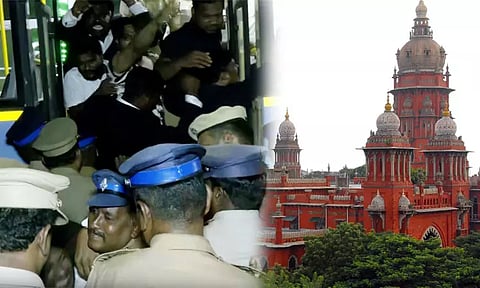 தூய்மை பணியாளர்களுக்கு ஆதரவு தெரிவித்த வக்கீல்கள் கைது: சென்னை ஐகோர்ட்டில் முறையீடு