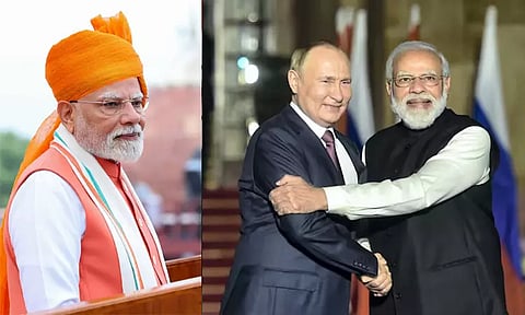 79-வது இந்திய சுதந்திர தினம்: ரஷிய அதிபர் புதின் வாழ்த்து