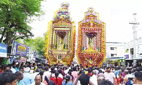 புனித பரலோக மாதா பேராலய விண்ணேற்பு விழா தேர் பவனி: ஆயிரக்கணக்கான பக்தர்கள் பங்கேற்பு