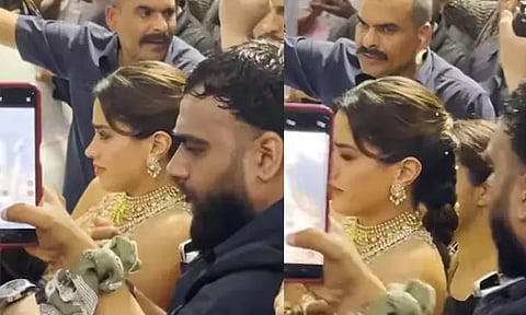 Janhvi Kapoor mobbed during Dahi Handi event in Mumbai, actor maintains calm