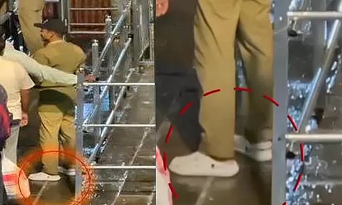 சபரிமலை சன்னிதான பகுதிக்குள் காலணி அணிந்து நின்ற போலீஸ் அதிகாரி பணி நீக்கம்