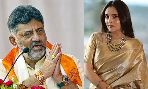 நடிகை ரம்யாவிடம் நலம் விசாரித்த டி.கே.சிவக்குமார்