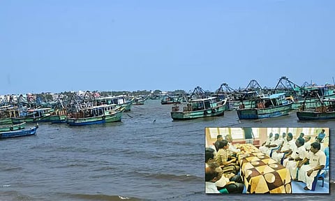 மீனவர்கள் வேலைநிறுத்தம்: தோல்வியில் முடிந்த பேச்சுவார்த்தை - இன்று திட்டமிட்டபடி ரெயில் மறியல் போராட்டம்