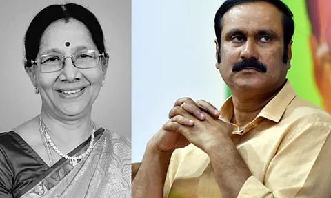 டி.ஆர்.பாலு மனைவி ரேணுகா தேவி மறைவு: அன்புமணி ராமதாஸ் இரங்கல்