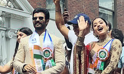 அமெரிக்காவில் ஜோடியாக வலம் வந்த விஜய் தேவரகொண்டா - ராஷ்மிகா