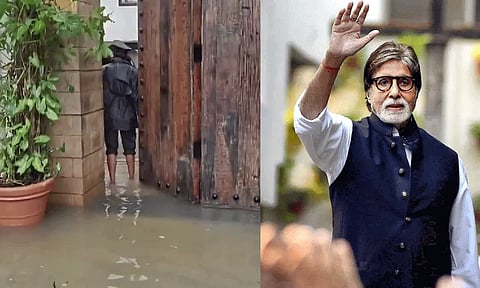 கனமழையால் அமிதாப்பச்சன் பங்களாவிற்குள் புகுந்த வெள்ளம்