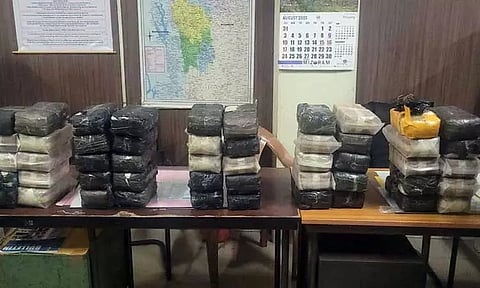 மிசோரமில் ரூ.75 கோடி மதிப்பிலான போதைப்பொருட்கள் பறிமுதல் - 8 பேர் கைது