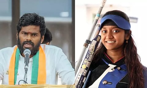 ஆசிய துப்பாக்கி சுடுதலில் தங்கம்: இளவேனில் வாலறிவனுக்கு அண்ணாமலை வாழ்த்து