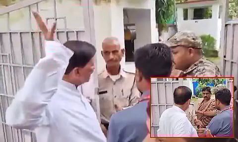 கலெக்டரை அடிக்க பாய்ந்த பா.ஜ.க. எம்.எல்.ஏ... வைரலான வீடியோ