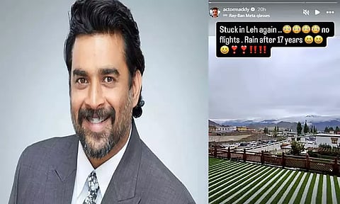 லடாக்கில் சிக்கி தவிக்கும் நடிகர் மாதவன்