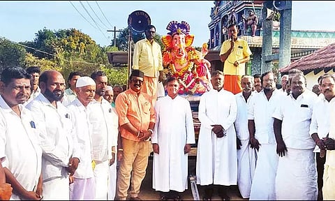 மதநல்லிணக்க விநாயகர் ஊர்வலம்: மும்மதத்தினர் பங்கேற்பு