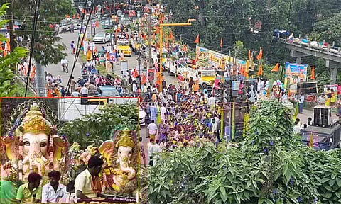 கொடைக்கானல்: இந்து முன்னணி நடத்திய விநாயகர் சிலை ஊர்வலம்.. திரளான பக்தர்கள் பங்கேற்பு